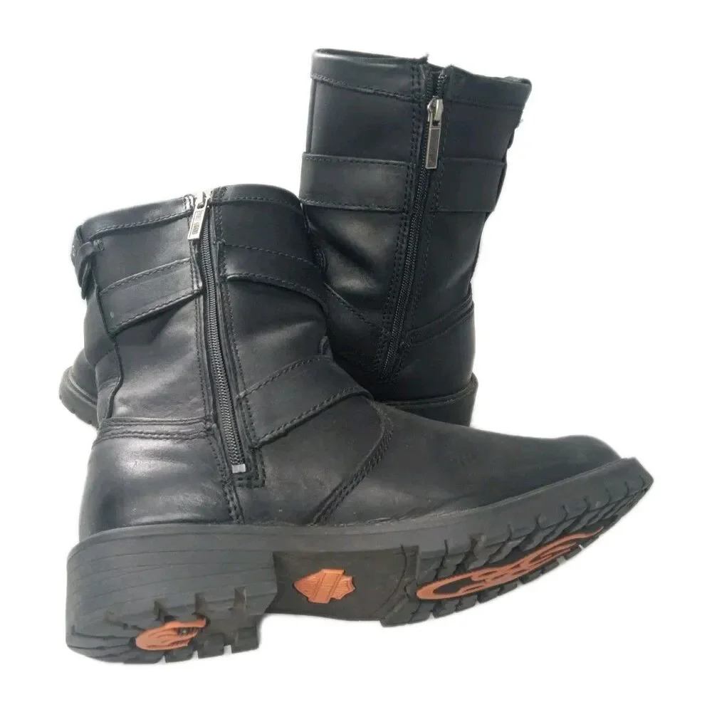 Harley-Davidson Wilder Black Leather Boots Men's Size 8.5 D93279 Retail $199